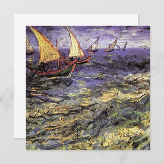 Seascape at Saintes Maries by Vincent van ゴッホ (正面/裏面)