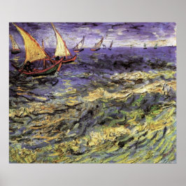 Seascape at Saintes Maries by Vincent van ゴッホ ポスター