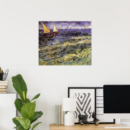 Seascape at Saintes Maries by Vincent van ゴッホ ポスター