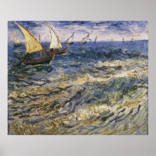 Seascape at Saintes-Maries by Vincent van ゴッホ ポスター