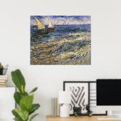 Seascape at Saintes-Maries by Vincent van ゴッホ ポスター (ホームオフィス)