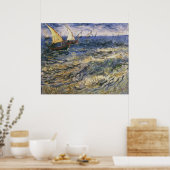 Seascape at Saintes-Maries by Vincent van ゴッホ ポスター (キッチン)
