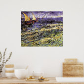 Seascape at Saintes-Maries by Vincent van ゴッホ ポスター (キッチン)