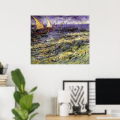 Seascape at Saintes-Maries by Vincent van ゴッホ ポスター (ホームオフィス)