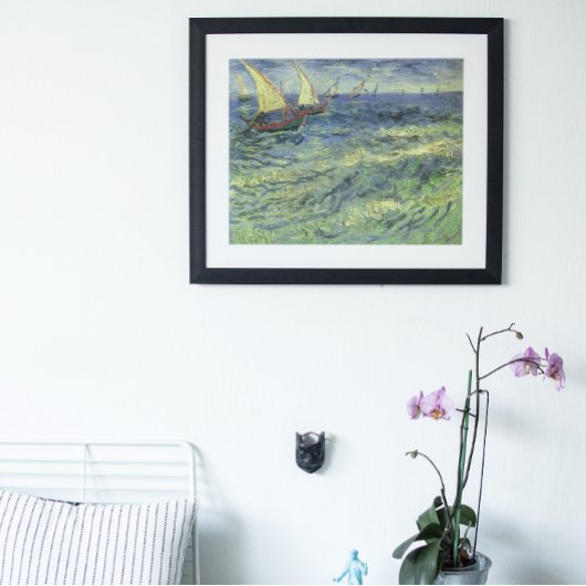 Seascape at Saintes Maries by Vincent van ゴッホ ポスター