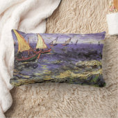 Seascape at Saintes Maries by Vincent van ゴッホ ランバークッション (ブランケット)