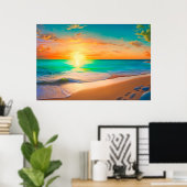 Seascape at Sunset ポスター (ホームオフィス)