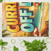 Seascape Coastal Currently Off Duty Artwork キッチンタオル (折り畳み)