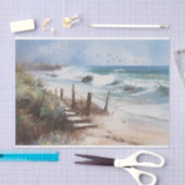 Seascape Coastal View Landscape 絵画's Decompage 薄葉紙 (クラフト)