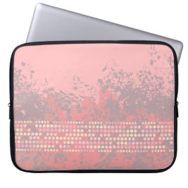 seascape coral pink surf dot laptop ラップトップスリーブ