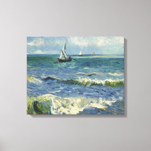 Seascape Les Saintes-Maries-de-la-Mer by Van ゴッホ キャンバスプリント (正面)