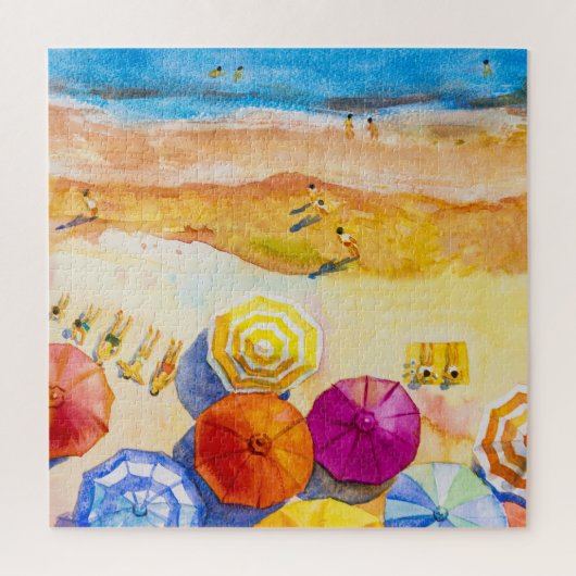 Seascape Love:水彩バケーション絵画ズ ジグソーパズル (縦)