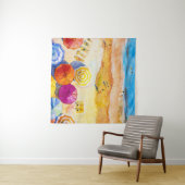 Seascape Love:水彩バケーション絵画ズ タペストリー (インサイチュ(横))