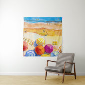 Seascape Love:水彩バケーション絵画ズ タペストリー (インサイチュ)