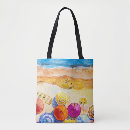 Seascape Love:水彩バケーション絵画ズ トートバッグ (正面)
