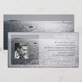 Seascape Photo frame悔やみや弔慰Thank You サンキューカード