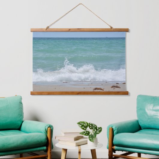 Seascape Splashing海波海岸写真 吊り下げ型タペストリー (リビング)
