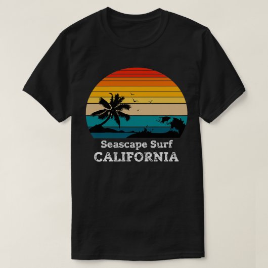 Seascape Surf CALIFORNIA Tシャツ (デザイン正面)