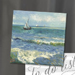 Seascape | Vincent Van Gogh マグネット<br><div class="desc">Seascape near Les Saintes-Maries-de-la-Mer (1888) by Dutch post-impressionist artist Vincent Van Gogh. Original artwork is an oil on canvas seascape painting depicting a boat on an abstract blue ocean.

Use the design tools to add custom text or personalize the image.</div>