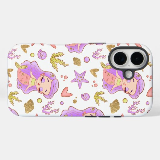  Seascape with Beach, Great Wave & Mount Sea Case Case-Mate iPhoneケース (裏面 (横))