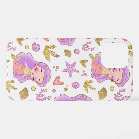  Seascape with Beach, Great Wave & Mount Sea Case iPhoneケース (裏面横)