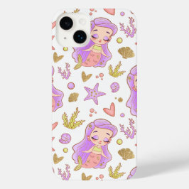 Seascape with Beach, Great Wave & Mount Sea Case iPhone 14 Plusケース