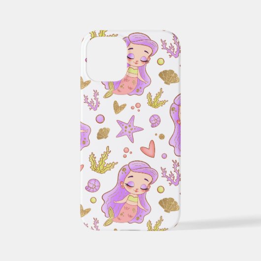  Seascape with Beach, Great Wave & Mount Sea Case iPhoneケース (裏面)