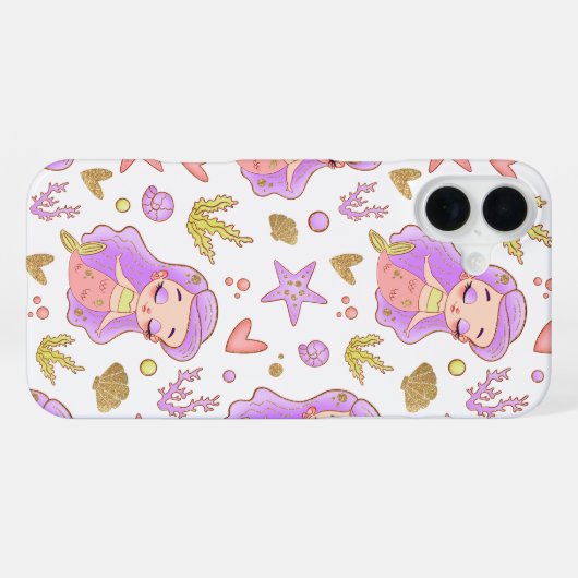  Seascape with Beach, Great Wave & Mount Sea Case iPhoneケース (裏面横)