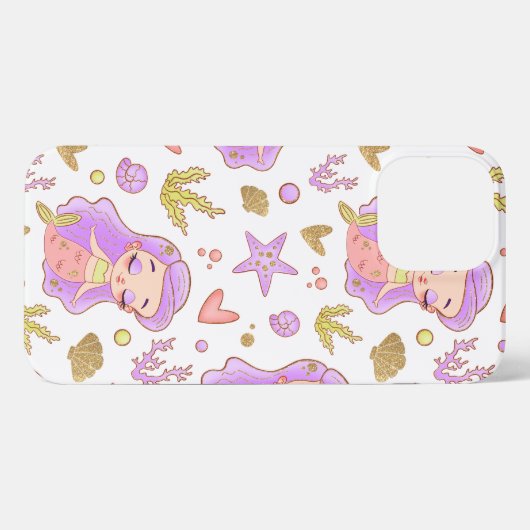  Seascape with Beach, Great Wave & Mount Sea Case iPhoneケース (裏面横)