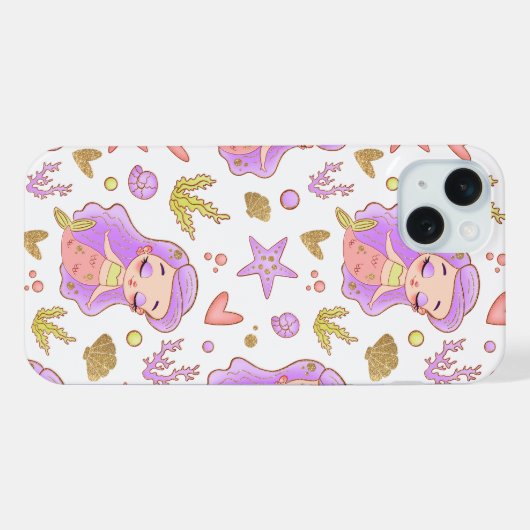  Seascape with Beach, Great Wave & Mount Sea Case iPhoneケース (裏面横)