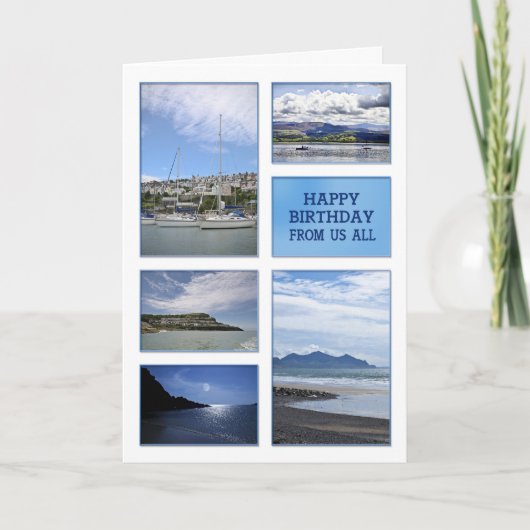Seascapes誕生日カードFrom Us All カード (正面)