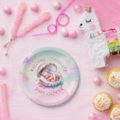 Seashellのベビーシャワーのベビーガール ペーパープレート (パーティー)