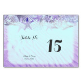 Seashellビーチ結婚式テーブル番号seashell1 テーブルナンバー (裏面)