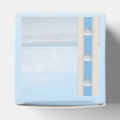 Seashellビーチ結婚式日付の保存 フェイバーボックス (上部)