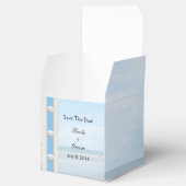 Seashellビーチ結婚式日付の保存 フェイバーボックス (オープン)