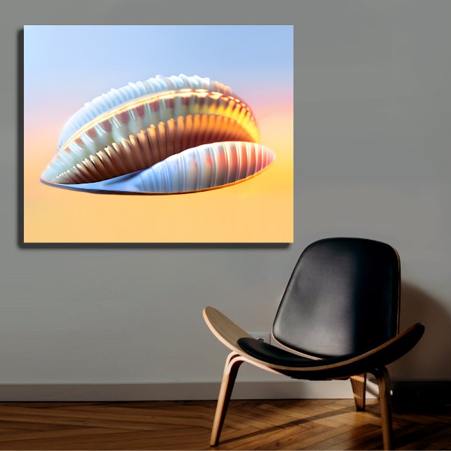 Seashellユニーク Photography for Office Decor メタルプリント (クリエイターアップロード済み)