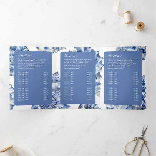 Seashellロエレガントゴ3折パンフレット 三つ折りカード (内部)