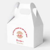 Seashell赤ちゃんシャワー小さな真珠が途中にある フェイバーボックス (裏面)