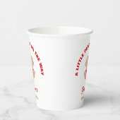 Seashell赤ちゃんシャワー小さな真珠が途中にある 紙コップ (左)