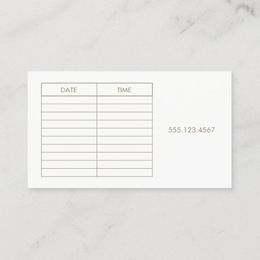 Seashell 10 Punch顧客ロイヤリティアポイントメント 名刺 (裏面)