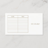 Seashell 10 Punch顧客ロイヤリティアポイントメント 名刺 (裏面)