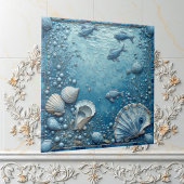 Seashell Aquatic Fish Underwater Bubble Backsplash タイル