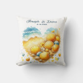 Seashell Beach Valentine Anniversary Names クッション (正面)