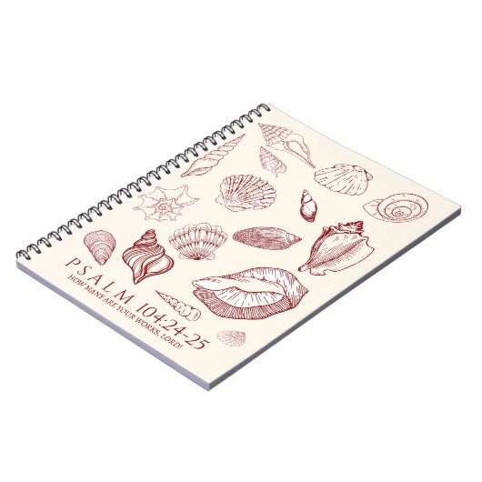 Seashell Bible Verse ノートブック (左側)