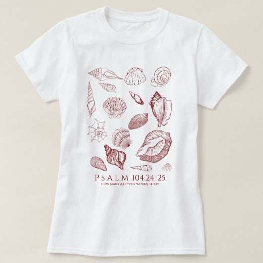 Seashell Bible Verse Tシャツ (デザイン正面)