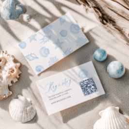 Seashell Bridal Registry QR code エンクロージャーカード