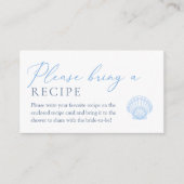 Seashell Bridal Shower recipe Enclosure Card エンクロージャーカード (正面)