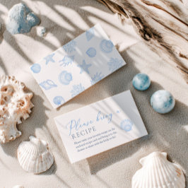 Seashell Bridal Shower recipe Enclosure Card エンクロージャーカード