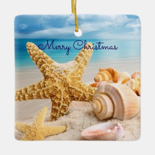 Seashell Christmas Ornament セラミックオーナメント (正面)