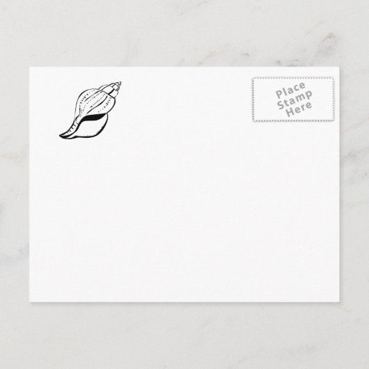 Seashell/Conch日付の保存 案内ポストカード (裏面)
